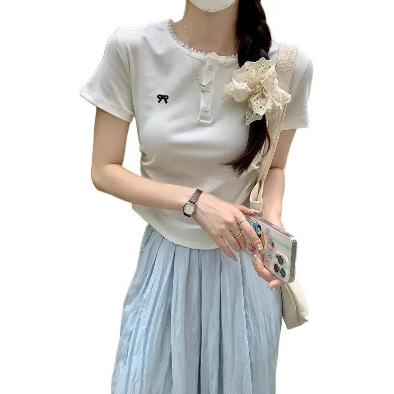 Mu Xiao Xin Set in Sleeve T Shirt Women's-5
