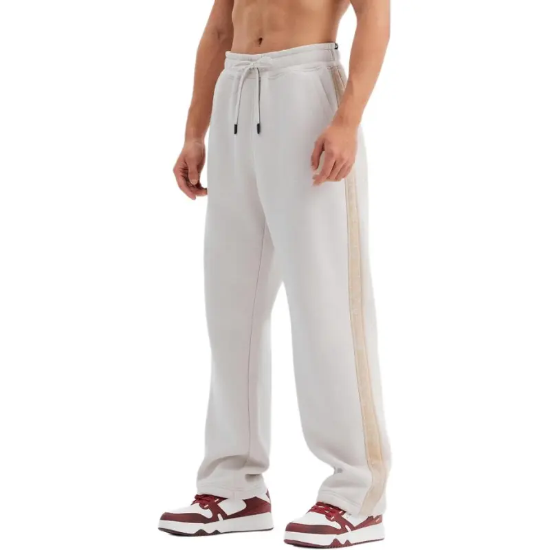 DECATHLON DOMYOS Knitted Sweatpants Men's Light White Lime Gray-3