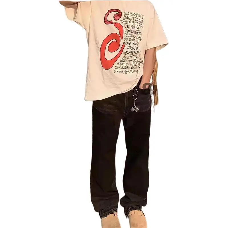 PAINT STAIN T Shirt Unisex White-3