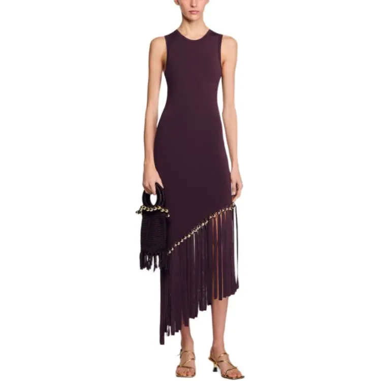 Sandro Fringed Maxi Dress-1