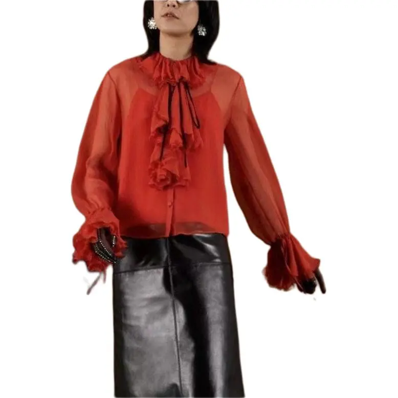 GUCCI Shirts Women's Red-1
