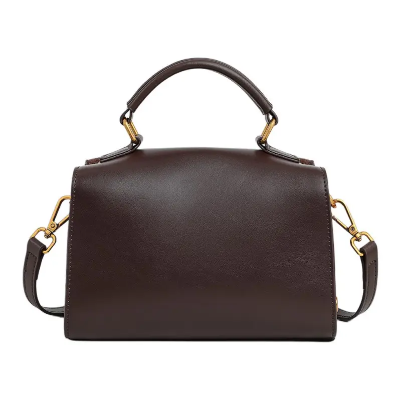 MILLIE'S Cow Leather Shoulder Bag, Crossbody Bag, Handbag Women's Coffee-4