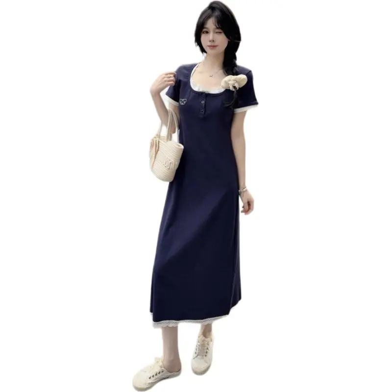 Mu Xiao Xin Short Sleeved Dress Women's-3