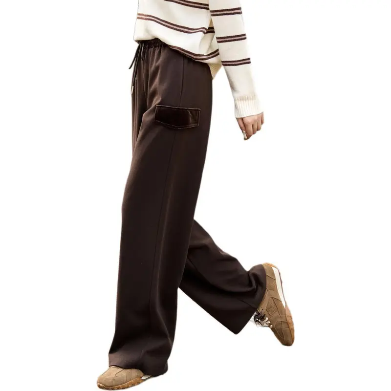 Mo Han Yi Mei Casual Pants Women's Tea Brown-4