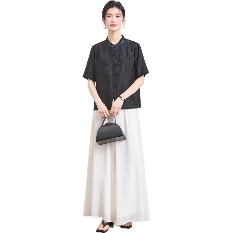 JINJU Shirts Women's Black-2