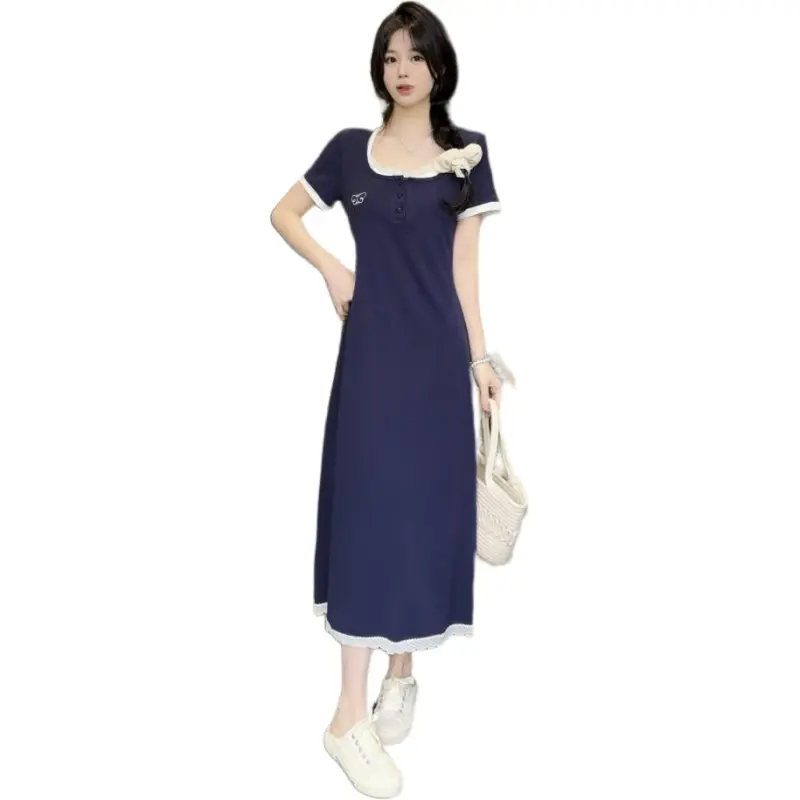 Mu Xiao Xin Short Sleeved Dress Women's-2