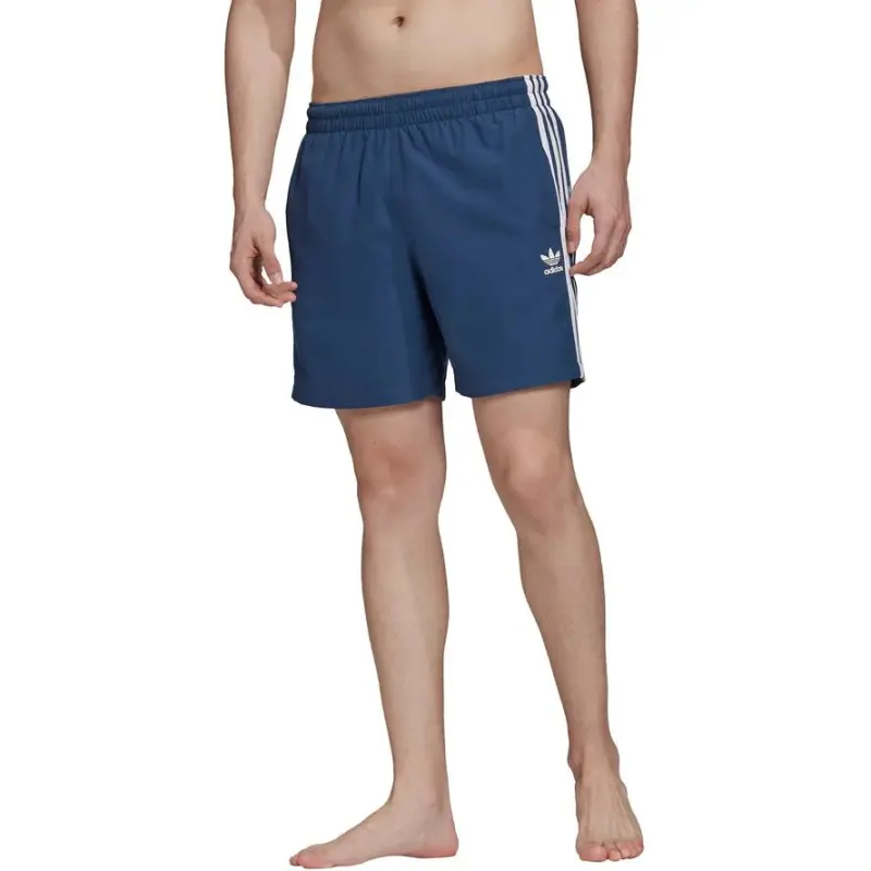 Adidas Originals 3 Stripe Swimming Shorts Men's Blue-2