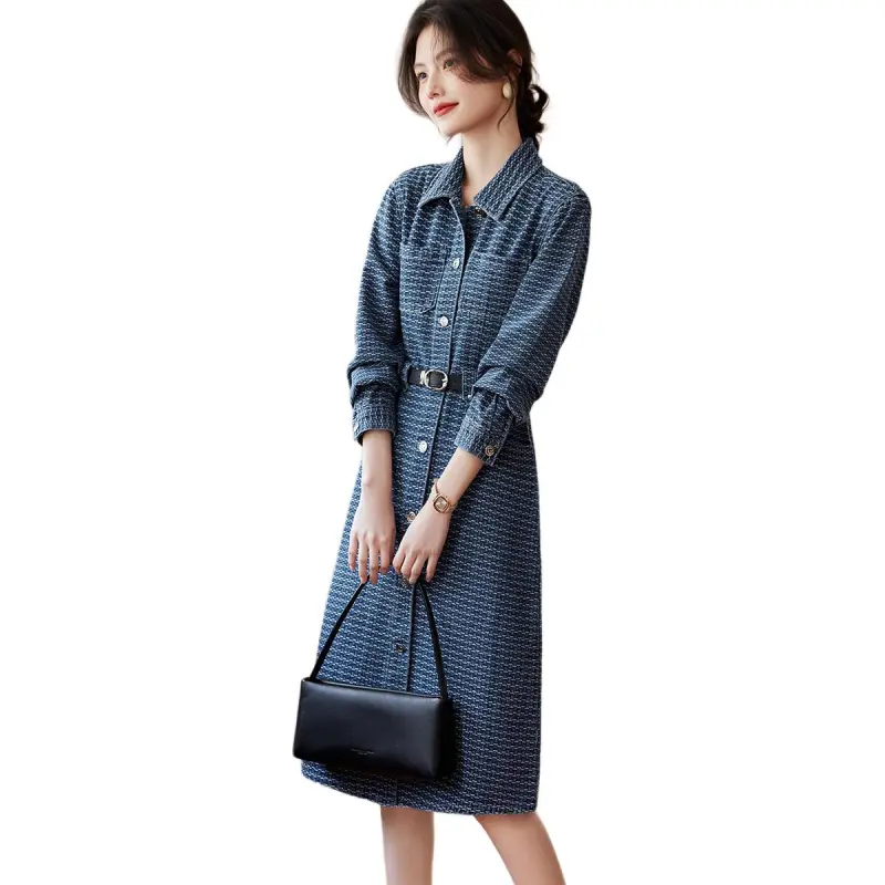 XWI Long Sleeved Dress Women's Light Blue-3