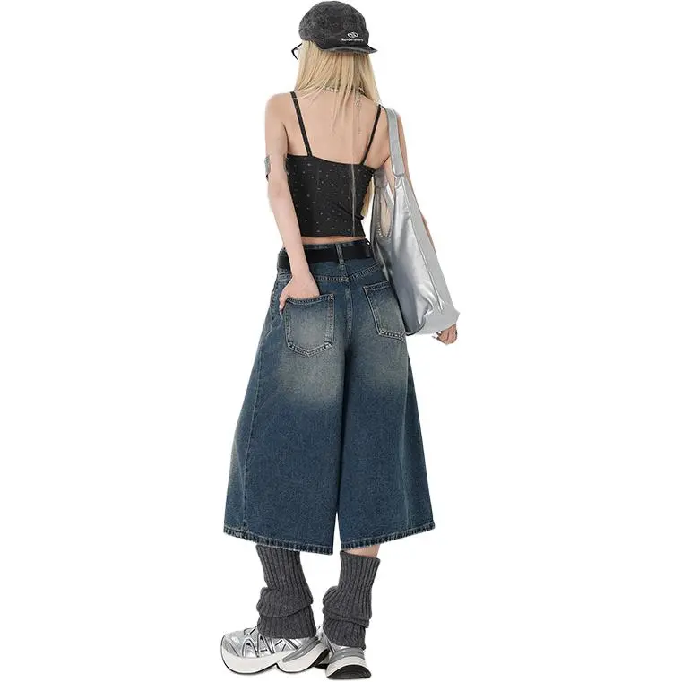 ZAZN Denim Shorts Women's Vintage Blue-1