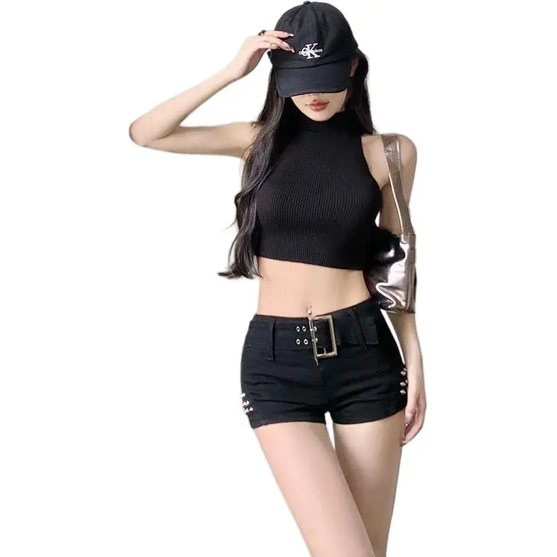 GOSO Denim Shorts Women's Black-4