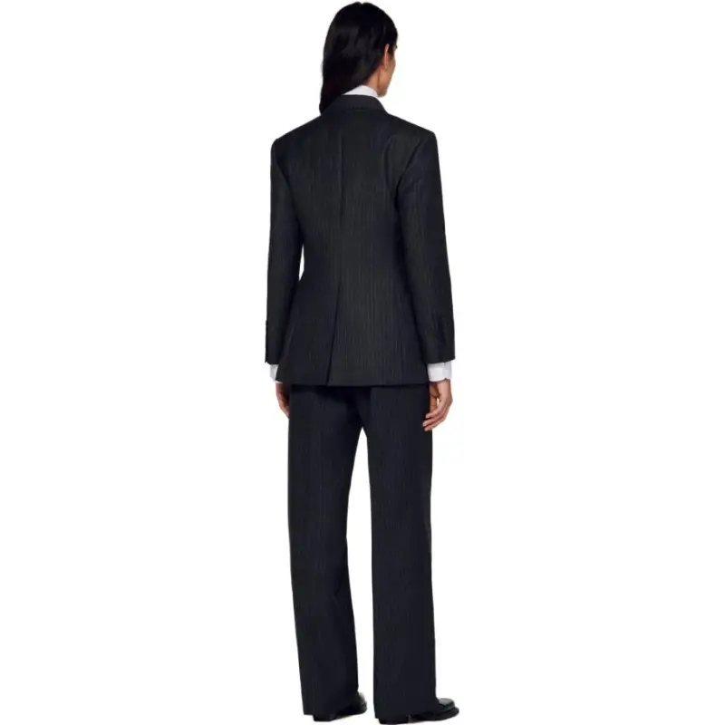 Sandro Pinstripe Double breasted Blazer-1