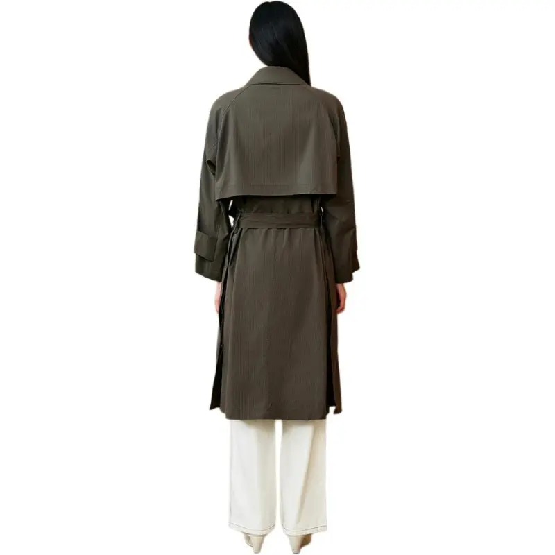 INSUN Trench Coat Women's Army Green-1