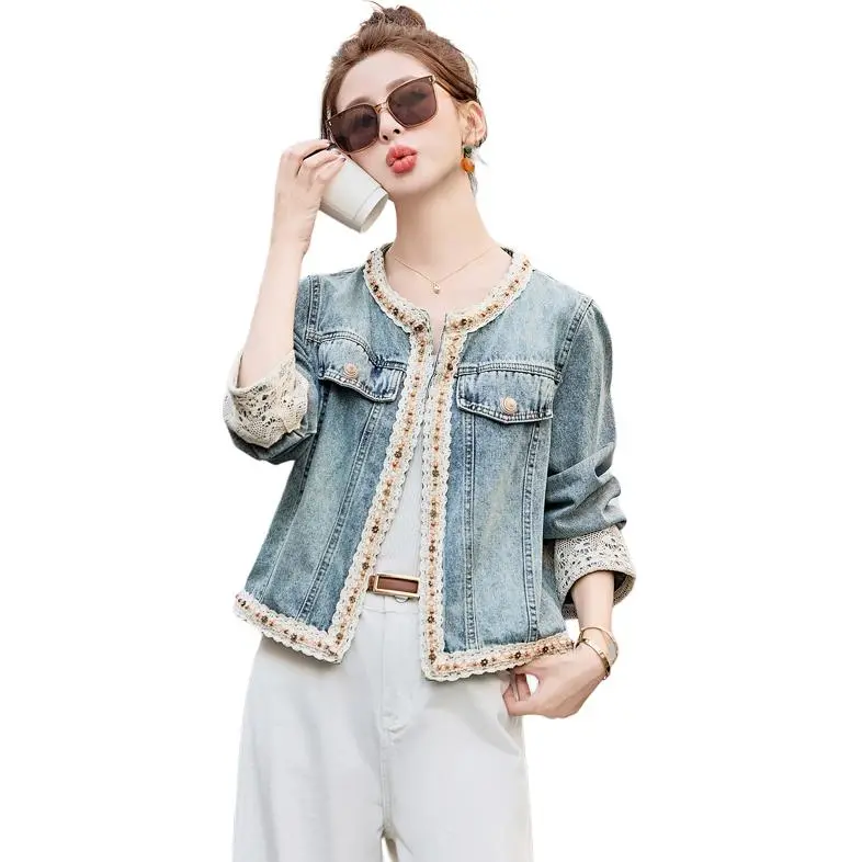 Fele.d Denim Jacket Women's Sky Blue-3