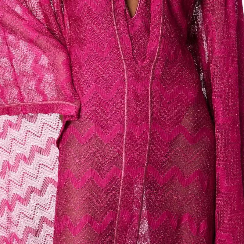 MISSONI Long Sleeved Dress Women's Purple-4
