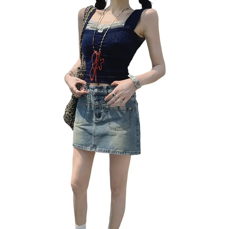 Kazakhstan Denim Short Skirts Women's-8