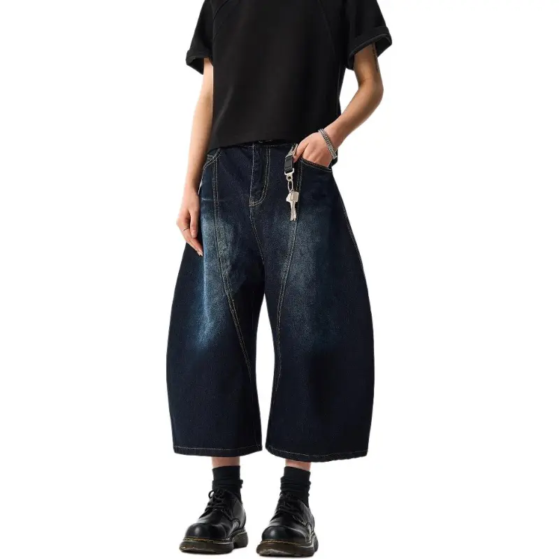 KVIV Denim Shorts Men's Vintage Blue -3