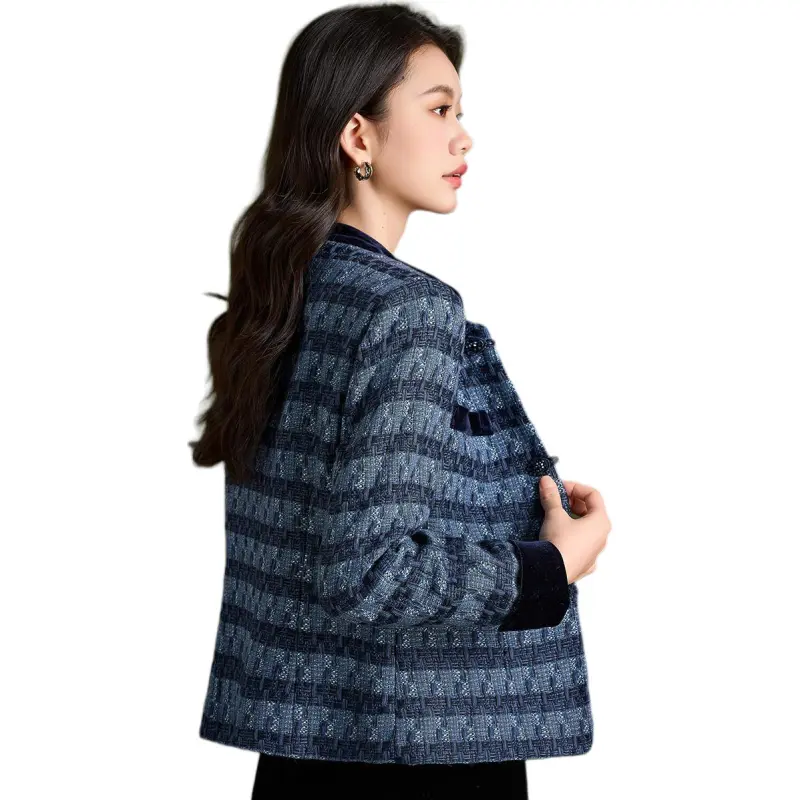 Mylan Cropped Coats Women's Blue-0