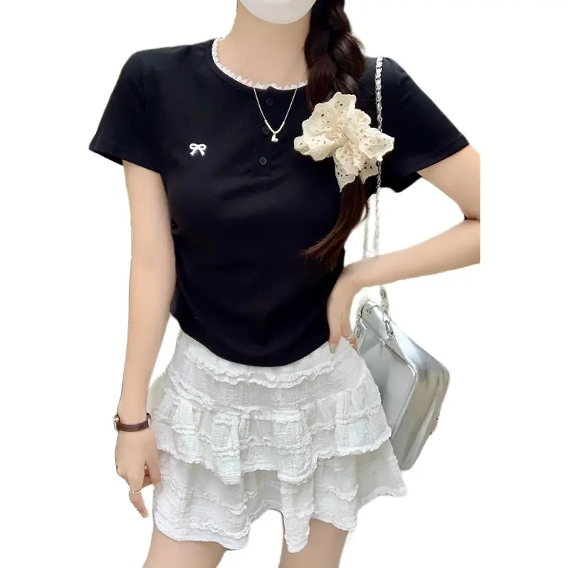 Mu Xiao Xin Set in Sleeve T Shirt Women's-9