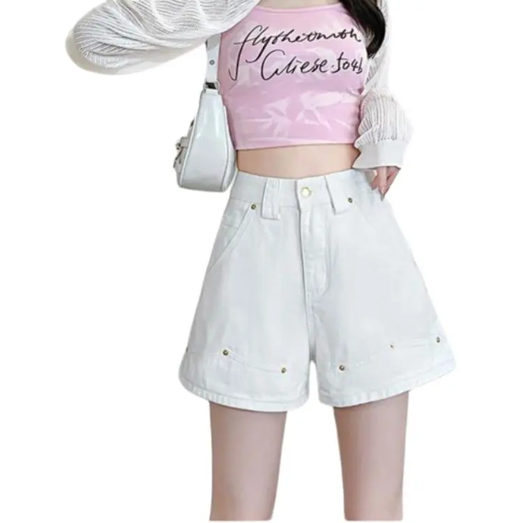 Mu Xiao Xin Denim Shorts Women's-2