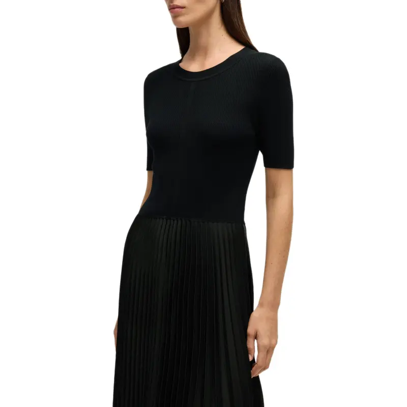 HUGO BOSS FW24 Short Sleeved Dress Women's Black-4