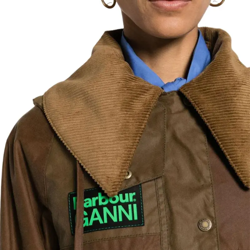 BARBOUR x GANNI FW23 Jackets Coats Women's Brown-2