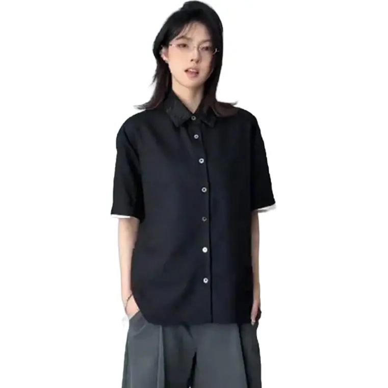 YEARNED Shirts Women's Black-2