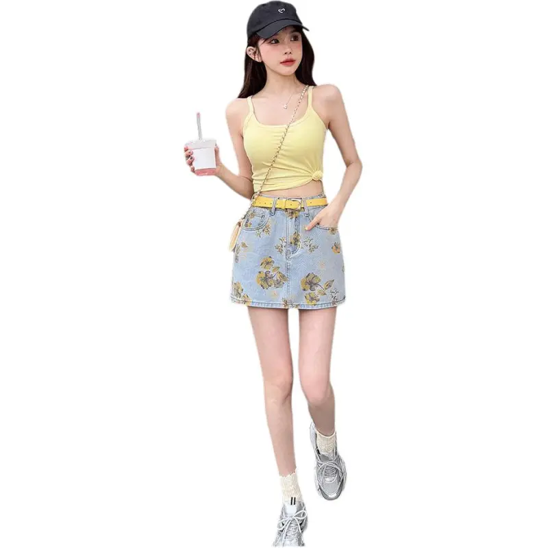Mu Xiao Xin Cargo Short Skirts Women's-8