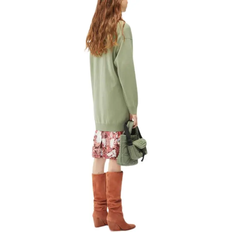 KENZO FW21 Long Sleeved Dress Women's Tea Green-2