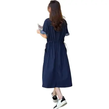 TEME Short Sleeved Dress Women's Blue