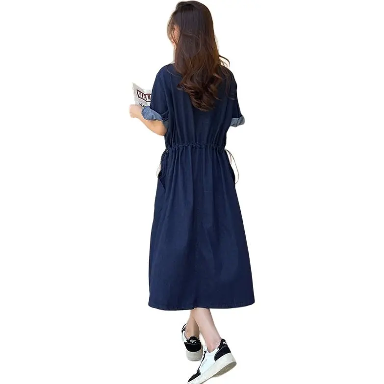 TEME Short Sleeved Dress Women's Blue-0