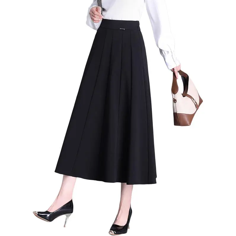 La Chapelle Casual Long Skirt Women's Black-1