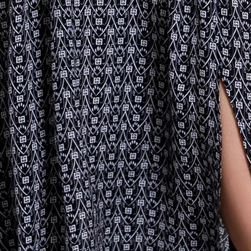 BESIONIA SS22 Short Sleeved Dress Women's Black Pattern-6