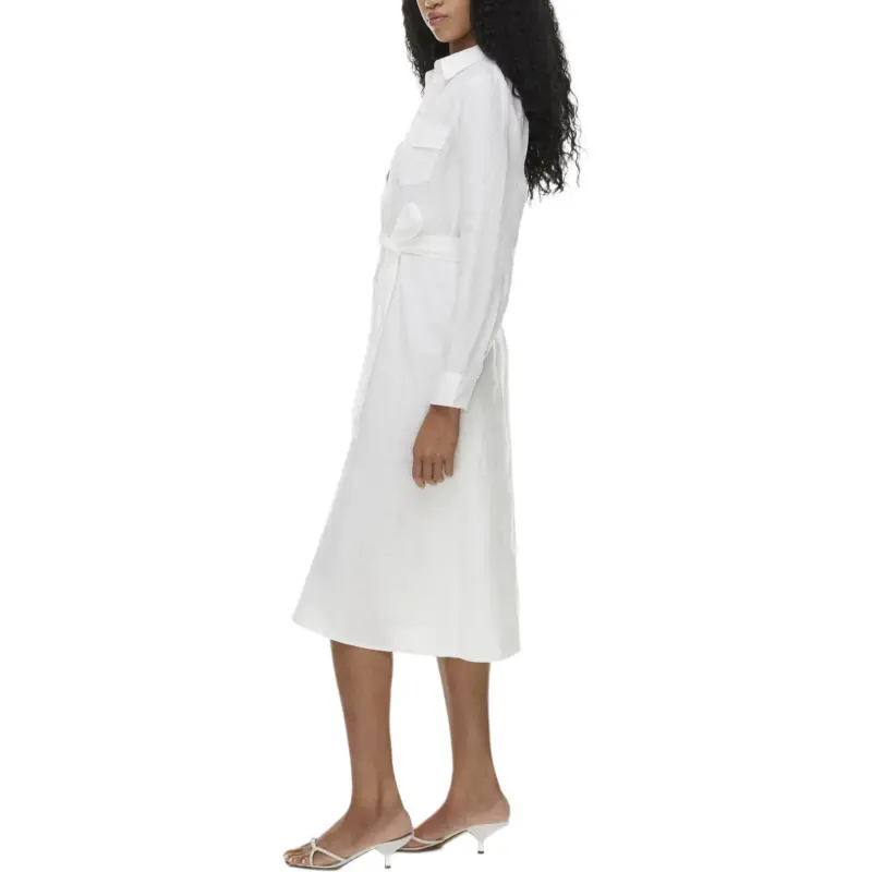 ARITZIA Wilfred Finlay Linen Dress Long-Sleeved Dresses Women's White/White-3