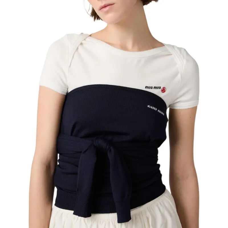 MIU MIU X Petit Bateau Embroidered Bodysuit-4