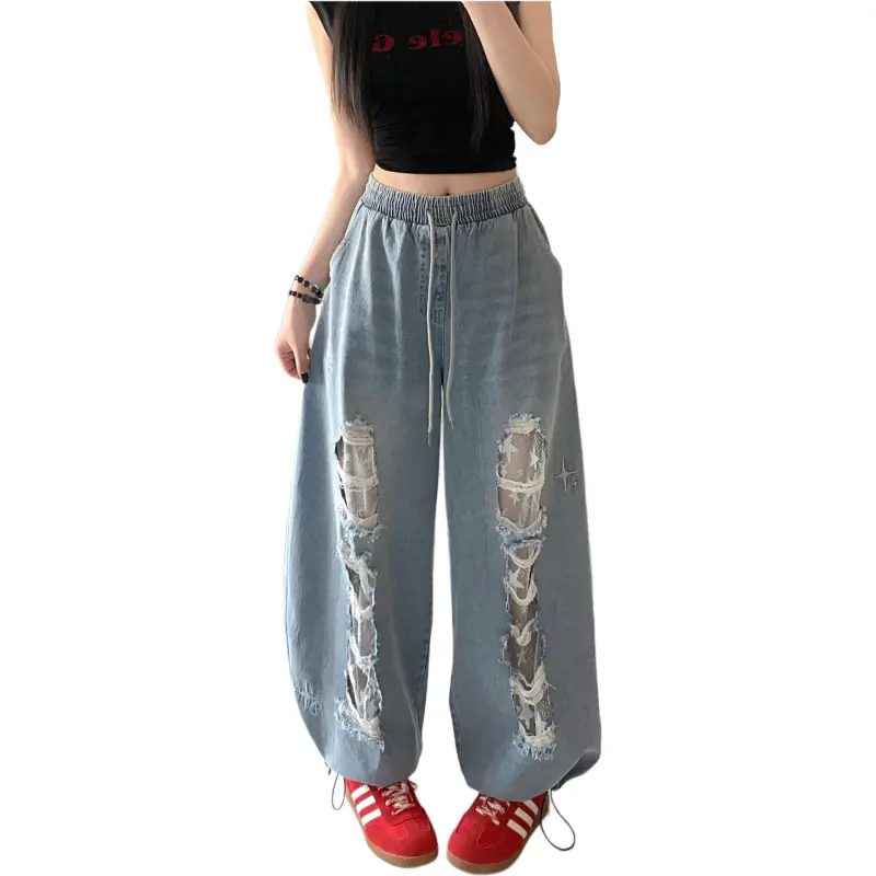 Mu Xiao Xin Jeans Women's Blue-4