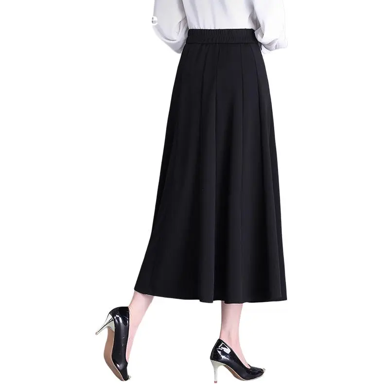 La Chapelle Casual Long Skirt Women's Black-4
