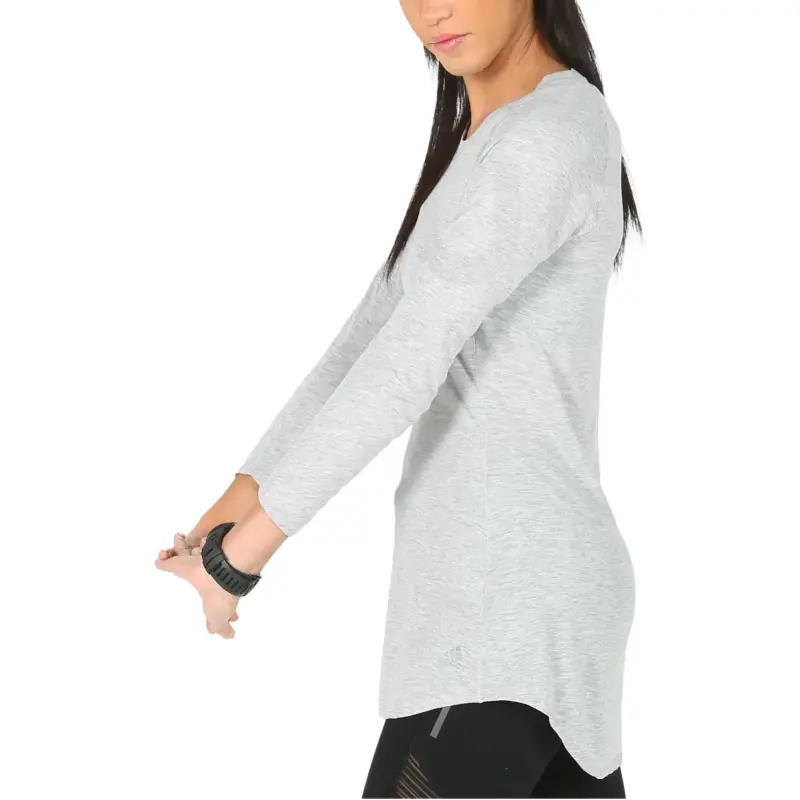 Adidas Long-Sleeved Dresses Women's Heather Gray-3
