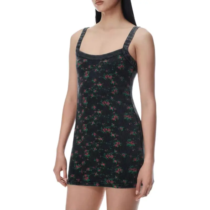 Alexander Wang SS25 Sleeveless Dress Women's Washed Black-3