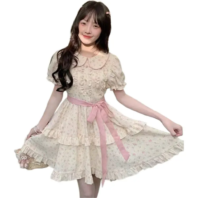 Mu Xiao Xin Short Sleeved Dress Women's-5