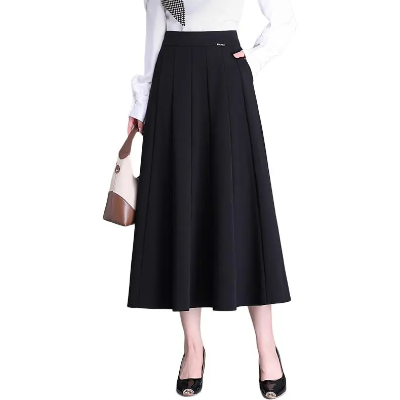 La Chapelle Casual Long Skirt Women's Black-2