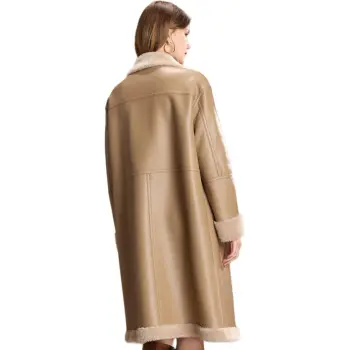 FENHONGMALI Velvet feel Coat Women's Light Khaki/Oatmeal