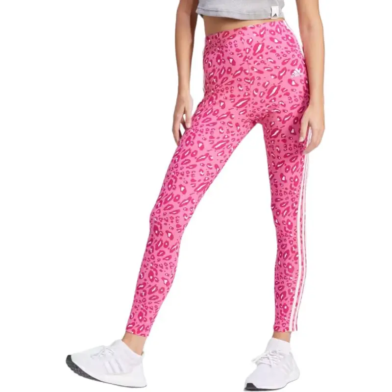 Adidas Free Shipping With AdiClub Essentials 3 Stripes Animal Print Leggings-1