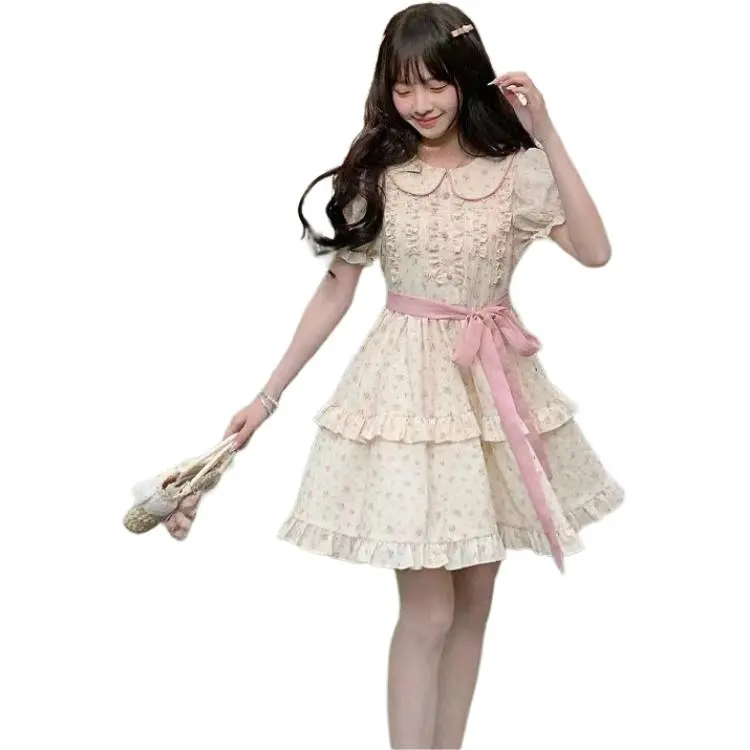 Mu Xiao Xin Short Sleeved Dress Women's-4