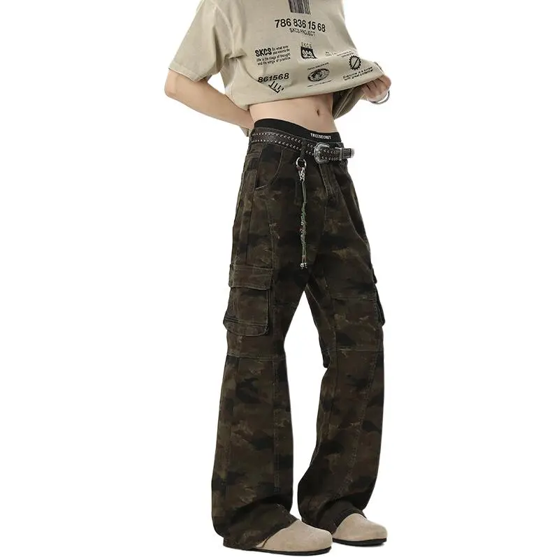BEAR UNION Cargo Pants Unisex Green Camouflage-2