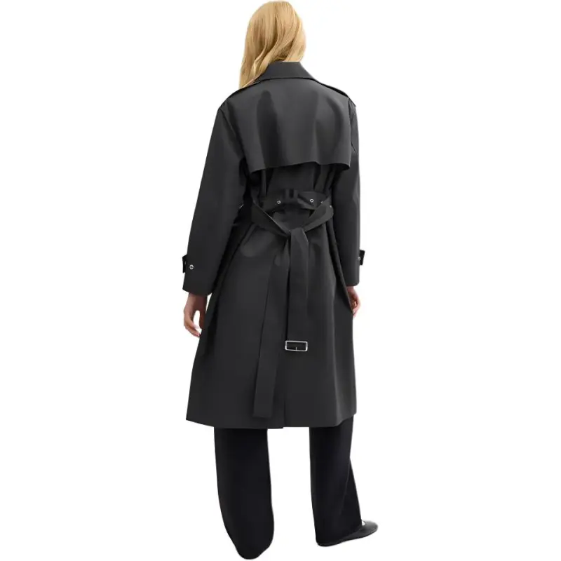 COACH FW24 Trench Coat Women's Washed Black-2