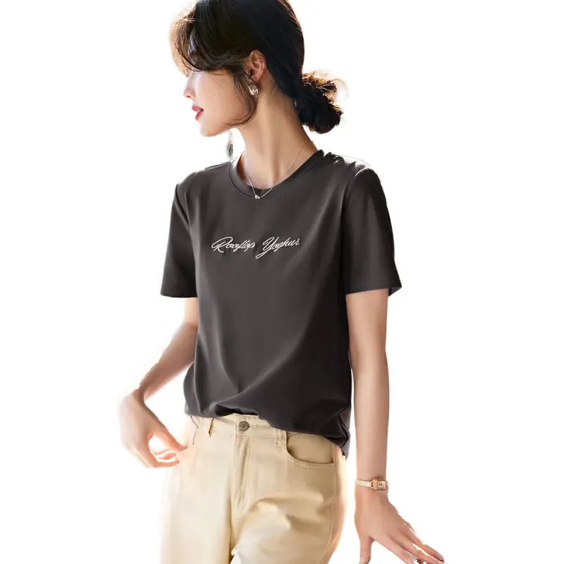 XWI T Shirts Women's Dark Gray-4