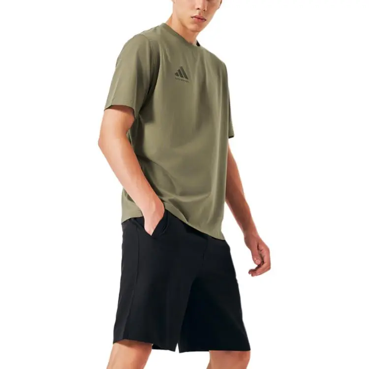 Adidas SS25 T Shirt Unisex Olive Green-4
