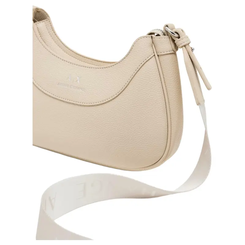 ARMANI EXCHANGEAE Polyurethane Shoulder Bag, Crossbody Bag Women's Beige-3