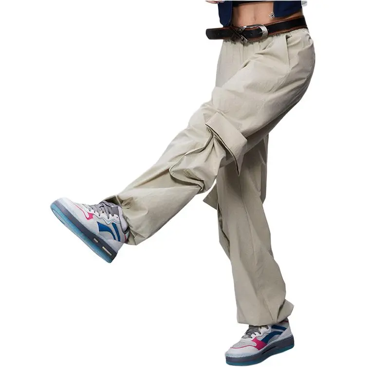 LiNing Sports Life Collection Knitted Sports Pants Women's Foam Khaki-3