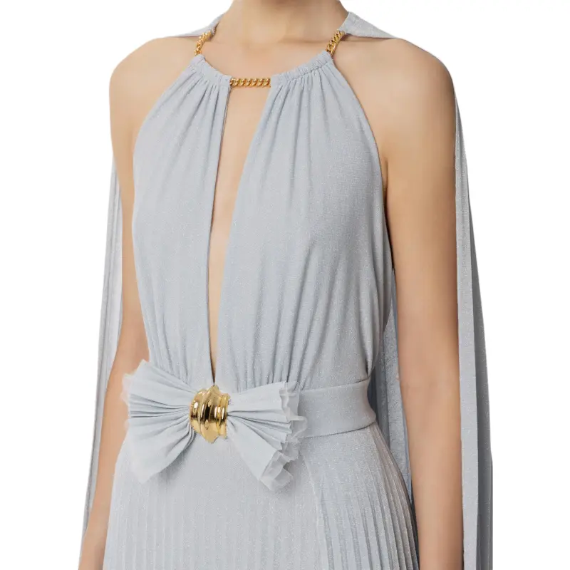 Elisabetta Franchi Cape design Lurex Gown-2